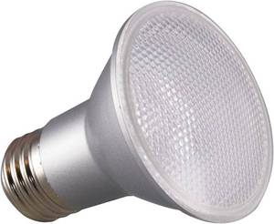 lot 40300 image: Satco S29405 6.5 Watt 120 Volt PAR20 Reflector LED Light Bulb 2700K 40 deg. Beam Angle E26 Medium Base (6 Bulbs)