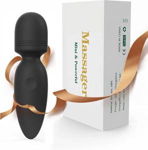 lot 40304 image: Fuwyiy Mini Massager Tools,Small Waterproof Cordless Handheld Massager with 10 Vibration Modes, Personal Handheld Massager for Back Black