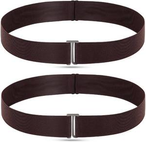 lot 41513 image: No Show Invisible Elastic Belt for Women Men, Elastic Web Strap Waist Stretch Belt with Flat Buckle