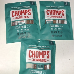 lot 41560 image: 3 Bags CHOMPLINGS Italian-Style Beef Sticks - 6ct0.5oz
