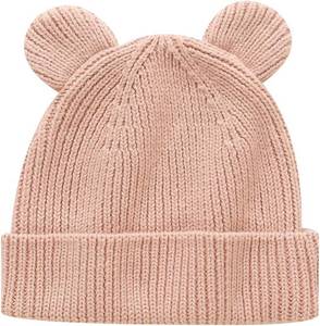 lot 41752 image: Hadetoto Cotton Baby Beanie Winter Knitted Hat with Bear Ear for Infant Toddler Boys Girls Soft Warm Skull Cap Size Medium