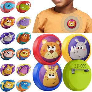 lot 41783 image: 4 Pack Case for AirTag Kids, Hidden Case Compatible for AirTag, Design Your Own with Puffy Stickers, GPS Tracker Pins Case for Toddler, Clothes, Backpack, Shoes. (Animal Theme)