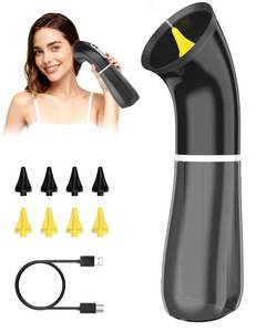 lot 4300 image: SYLVANTHOS Upgraded Ear Wax Removal Kit, One Piece Waste Tank - Ear Irrigation Flushing System with 4 Modes & 8 Nozzles - IPX7, Safe and Effective Electric Ear Cleaner for Family Use, Type-C (Black) - Retail $50