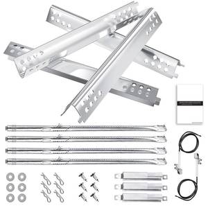 lot 4314 image: Hisencn Grill Replacement Parts for Charbroil Performance 463342119, 463332718, 463347017, 463335517, 463376419, Grill Parts for Char-Broil 4 Burner Grill 463377017, 463376017, 16.93 inch Heat Plate - Retail $30
