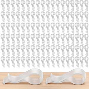 lot 4324 image: Honeydak Clear 100 Pcs Pant Clips Plastic Hanger Clips for Pants, Clothes Pin Fabric Garment Shirt Folding Scarf Hanger Trousers Secured Strut Dress Pack - Retail $15