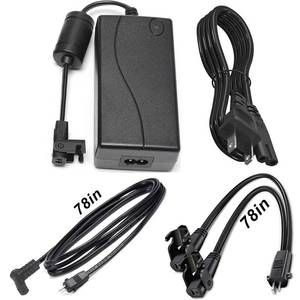 lot 4339 image: Dual Motor Power Kit - Universally Power Cord for Recliner Chair - 2-Pin 29V2A Adapter with Extension L and Y Splitter Extension Cord Shape Cable Cord for Lift Chair, Recliner Sofa, Recliner Couch �� - Retail $27