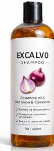 lot 4351 image: Excalvo Shampoo, Onion Shampoo for Hair Growth, with Rosemary Oil & Red Onion & Cinnamon Extract, Prevent Hair Loss  Promotes Thicker Fuller Hair, 7oz200ml  - Retail $16