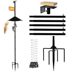lot 4359 image: Smart Bird Feeder Pole with Metal Squirrel Baffle,92Inches Bird House Poles for Outdoors,1-Inch Dia Heavy-Duty Pole for Bird Feeder,Squirrel Proof Baffle with Stainless Steel Spring for Defense. - Retail $50