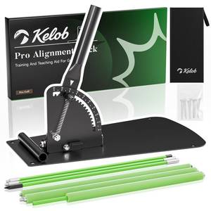 lot 4361 image: Upgraded Golf Alignment Sticks Holder with Angle Adjustment, Metal Base, Detachable Rods with Metal Joints, Golf Swing Training Aid for Putting, Full Swing, Posture Correction, Portable Golf Trainer - Retail $35