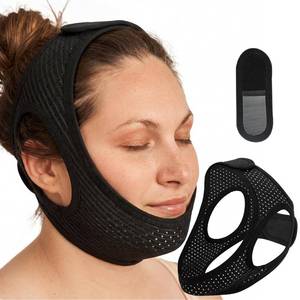 lot 4363 image: Sleep Apnea Devices - Chin Strap for Sleeping, Airflow Jaw Strap, Effective Anti Snoring Solution for Men and Women, Anti Snore Devices Breathable and Reusable (Black &amp 54CM &amp 1PCS - Retail $18