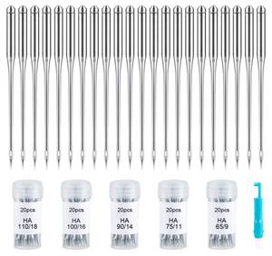 lot 4374 image: ilauke 100 PCS Sewing Machine Needles Universal Regular Point Needles for Singer Brother, Assorted Sizes HAX1 659, 7511, 9014, 10016, 11018 (Durable,Universal) - Retail $8