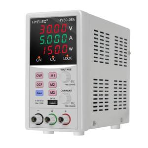 HYELEC Variable DC Power Supply,0-50V 0-6A max150W Switching Regulated Bench Power Supply with Memory, 4-Digit LED Display, 5V2A USB Interface, Output Switch, Coarse and Fine Adjustments - Retail: $63