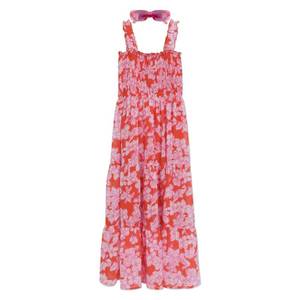 lot 4410 image: Speechless Girls Sleeveless Smocked Maxi Sundress, OrangePink, 14 - Retail $37