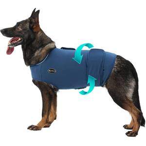 lot 4422 image: Meifsou Dog Anxiety Vest, Skin-Friendly Thunder Jacket for Dogs, Dog Calming Shirt for Thunder, Fireworks, Vet Visits and Separation - Keep Pet Calm Without Medicine, Fit for Small Medium Large Dogs XL - Retail $30