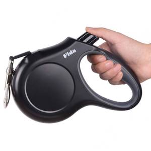 lot 4446 image: Fida Retractable Dog Leash Large Breed, Heavy Duty 16 ft Dog Walking Leash, up to 110 lbs, 360° Tangle Free, Black - Retail $22