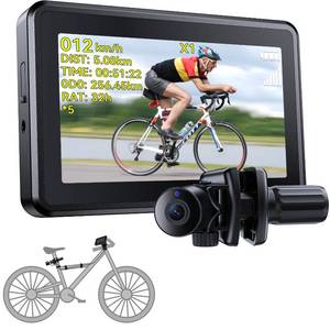 FEISIKE Bike Camera with 4.3" Display, 145Â° Wide-Angle Night Vision Bike Mirror with Cyclocomputer, Smart Bike Computer with Speed Display for Safer Rides - Retail: $56