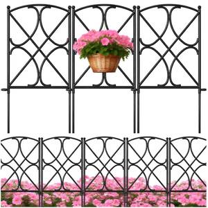 lot 4496 image: AMAGABELI GARDEN &amp HOME 10 Panels 24in(H) 10ft(L) Decorative Garden Fences and Borders for Dogs Rustproof Metal No Dig Fence Panels Garden Edging Border for Animal Barrier Flower Beds Yard Patio - Retail $39