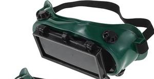 lot 4518 image: Dranvosk Welding Goggles Flip-Up Safety Glasses,Adjustable Fit Green Plastic Frame for Welding & Cutting Torch (Plastic) - Retail $10