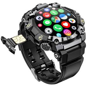 4G SIM Card Android IP68 Smartwatch with GPS & WiFi, Dual-Lens HD Cameras, 1150mAh Military Watch for Men, App Downloadable, 1.5" AMOLED Large Screen for Video Chat, Health Activity Tracker (Black) - Retail: $185