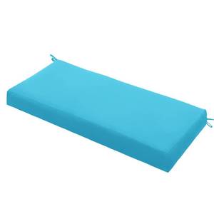 lot 4534 image: Ottowood Outdoor Bench Cushion Waterproof 42x18 Fade-Resistant Patio Furniture Cushion with Ties for Porch Swing, Loveseat, or Indoor Bench Replacement, Teal - Retail $31