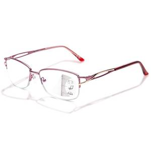 lot 4538 image: LianSan Superior Progressive Multifocus Reading Glasses - for Women,Ladies No-Line Multifocal Computer Readers for 3-5 Feet(Pink,1.50x) - Retail $20