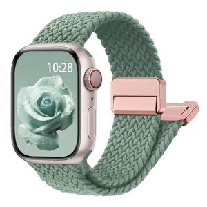 lot 4555 image: Magnetic Braided Stretchy Loop - Compatible with Apple Watch Band 42mm 46mm 40mm 41mm 44mm 45mm 38mm Ultra 32 49mm Women Men,Elastic Woven Fabric Nylon Strap for iWatch 11 10 9 8 7 6 5 4 3 SE Ultra - Retail $8