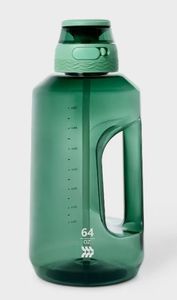 lot 4596 image: 64oz Tritan Beverage Plastic Water Bottle Soft Green - All In Motion - Retail $10