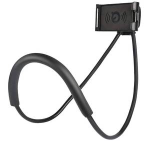 lot 27335 image: Lazy Cell Phone Holder, Universal Cell Phone Holder for Smart Mobile Phone, Hanging on Neck Cell Phone Mount Holder ,Hands-Free Mobile Phone Holder on BedTable, 27.6 Length for 4.7-6.7 - Retail $8