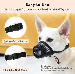 lot 27364 image: Dog Muzzle, Soft Mesh Muzzles for Small Medium Large Dogs Chihuahua Poodle Husky Labrador Retriever, Breathable Dog Mouth Guard for Biting Chewing Grooming, Allow Panting Drinking(XS, Black) - Retail $12