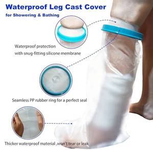 lot 27385 image: 100% Waterproof Leg Cast Cover for Showering, Reusable Adult Short Leg Cast Protector, Cast Covers for Shower Leg, Cast Bag for Shower, Cast Cover for Showering Foot, adult - Retail $13