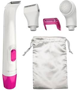 lot 27386 image: Remington Smooth & Silky Body & Bikini Kit, Cordless bikini trimmer and shaver for women, Waterproof for grooming in the shower, WhitePink - Retail $20