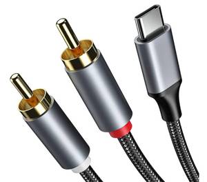 lot 27422 image: RCA to USB C Cable, USB C to RCA Audio Cable, Hi-Fi USB Type C to 2RCA Male Jack Splitter Auxiliary Cord for iPhone 171615, Samsung Galaxy S26,iPad, Car Stereo, Speaker, Amplifier, Home Theater -4FT - Retail $8
