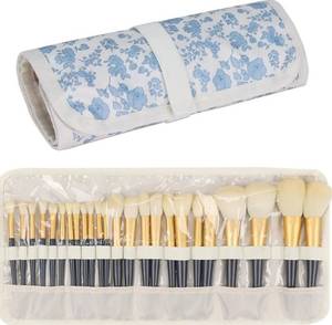 lot 27437 image: Makeup Brush Holder,Makeup Brush Organizer,Travel Makeup Brushes Bag Cosmetic Bags Pouch for Women Cosmetic Brushes Makeup Artist - Floral - Retail $8