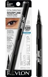 lot 27468 image: Revlon Liquid Eyeliner Pen, ColorStay Sharp Line Eye Makeup, Waterproof, Smudge-proof, Longwearing with Slim Tapered Tip, Sharp Line - Retail $9