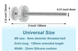 lot 27471 image: 4Pcs Universal Baby Gate Threaded Spindle Rod, M8 (8mm) Replacement Bolt Part for Pet Pressure Mounted Safety Gates, Extra Long Baby Tension Gate Extender (White) - Retail $7