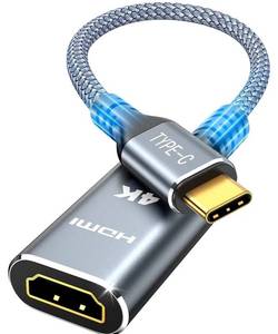 lot 27472 image: USB C to HDMI Adapter (4K60Hz), USB Type C to HDMI Cable Adapter High Speed, Thunderbolt 34 Ports, Compatible for iPhone 1516 ProMax, MacBook ProAir, iPad, iMac and More - Retail $9