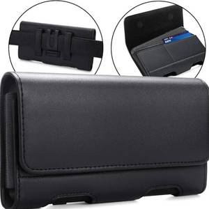 lot 27477 image: BECPLT for Galaxy S25 Ultra S24 Ultra S23 Ultra S22 Ultra 5G Note 20 Ultra 5G Note 10 Plus 5G Holster Black Leather Carrying Cell Phone Holder Belt Clip Holster Case Pouch for Galaxy A14 5G S21 Ultra - Retail $14