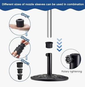 lot 27493 image: 11 Pcs Patio Umbrella Parasol Base Stand Hole Ring Plug Cover Umbrella Stand Replacement Part Patio Swing Chair Parts - Retail $12
