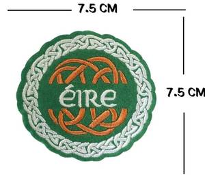 lot 27516 image: Set of 4 Ireland Embroidery Patch Iron on or Sew eire Flag Leprechaun Pot o Gold MAP�� - Retail $12