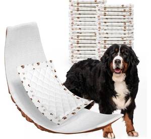 lot 27531 image: Dog Diaper Liners, Dog Diaper Pads, Disposable Dogs Booster Pads for Puppy, Belly Band Dogs Diapers Liners Male Doggie Diapers Inserts (Paws, XL, 25Count) - Retail $12