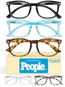 lot 27533 image: CCVOO 1.5 Reading Glasses for Women, Eye Glasses, Blue Light Readers, Cheaters - Retail $12