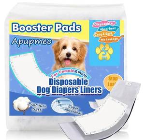 lot 27541 image: Disposable Dog Diaper Liners - 20PCS Dog Booster Pads for Male Female Dogs - Doggie Diaper Insert Pads for Pet Belly Bands Wraps Period Pants Covers(S,20) - Retail $10