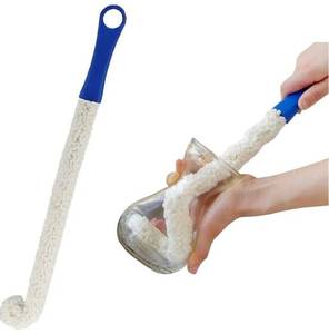 lot 27583 image: Long Bottle Brush Cleaner for Decanters & Water Bottles �� 16 Flexible Foam Washing Wand for Vases, Tumblers, Baby Bottles, and Glassware NOT for Wine Bottles - Retail $8