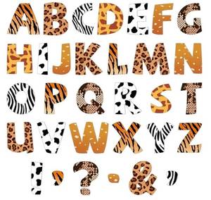 lot 27584 image: 150 PCS Large 6 Bulletin Board Letters Set, Safari Jungle Classroom Alphabet Cutout Letter for Bulletin Board Display Home School, A Great Helper to Inspire Students Learning Interest - Retail $14