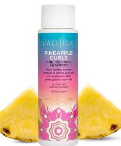 lot 27585 image: Pacifica Beauty 12.0 Fl Oz Pineapple Curls Curl Enhancing Shampoo - Hydrating & Frizz Control with Argan Oil & Hyaluronic Acid, Vegan  Cruelty Free - Retail $11