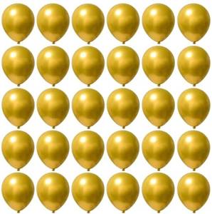 lot 27595 image: 5 inch Metallic Gold Balloons, 100 pcs Thick Chrome Gold Latex Party Balloons (Metallic Gold) - Retail $7