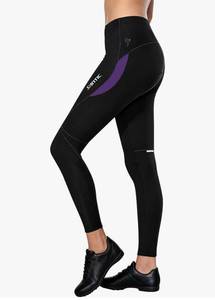 lot 27604 image: Womens Bike Pants 4D Padded Cycling Tights High Waisted Bicycle Trousers with Pockets Biking Apparel UPF 50, US M - Retail $40