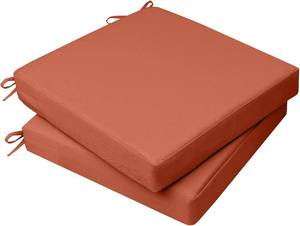 lot 6717 image: AAAAA Outdoor Chair Cushions, 19 x 19x 2, Set of 2, Rust Covers Only