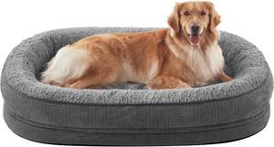 lot 6718 image: $76 JOEJOY Orthopedic Dog Bed for XL Dogs, Egg-Crate Foam, Grey