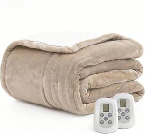 lot 6725 image: $67 Heated Electric Blanket King 100x90, Dual Control, 10 Heat Levels